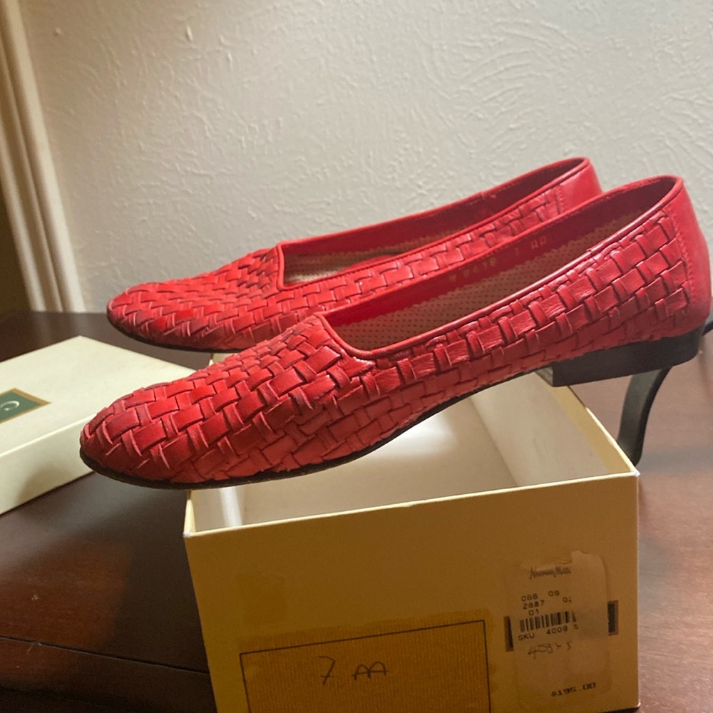 Cole Haan red woven shoes